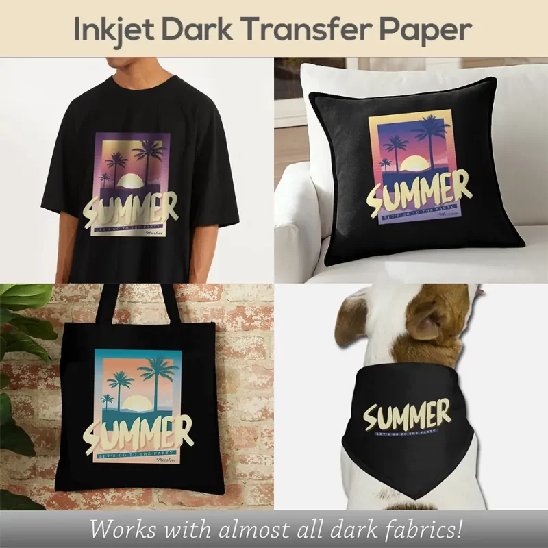 application of inkjet dark transfer paper